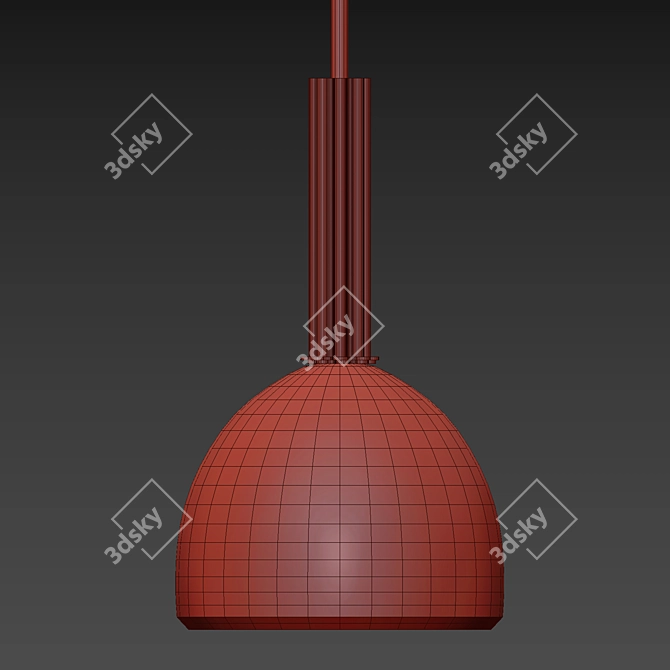 Crystal Stem Glass Pendant 3D model image 3