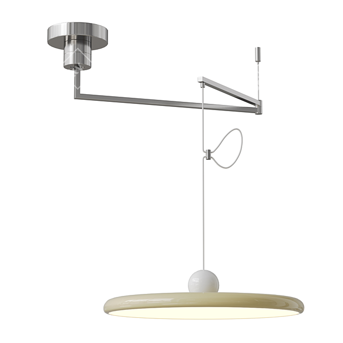 Adjustable Disc Ceiling Lamp 3D model image 2