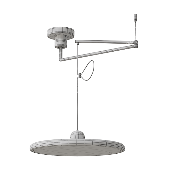 Adjustable Disc Ceiling Lamp 3D model image 4