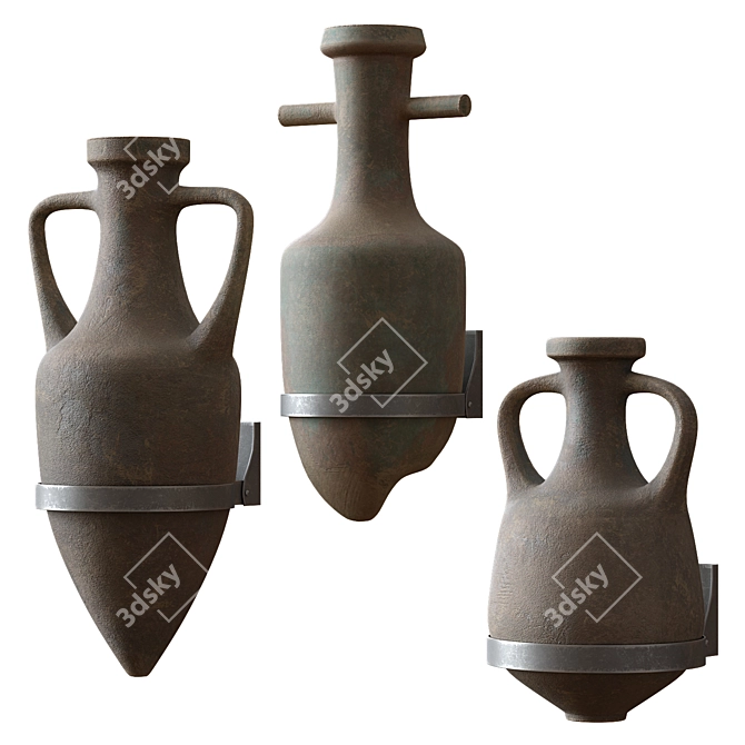 Wall Decor, Pitchers 3D model image 1