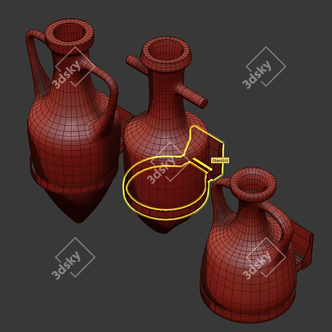 Wall Decor, Pitchers 3D model image 3