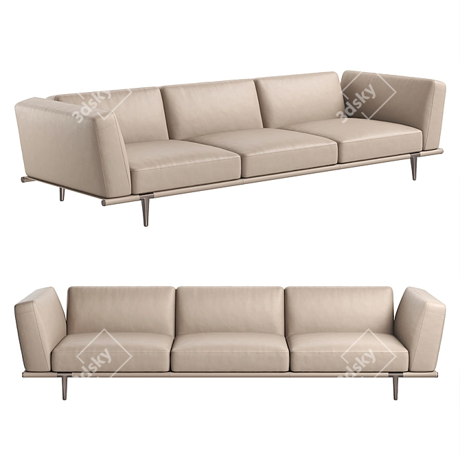 Let It Be Modern Italian Sofa 3D model image 1