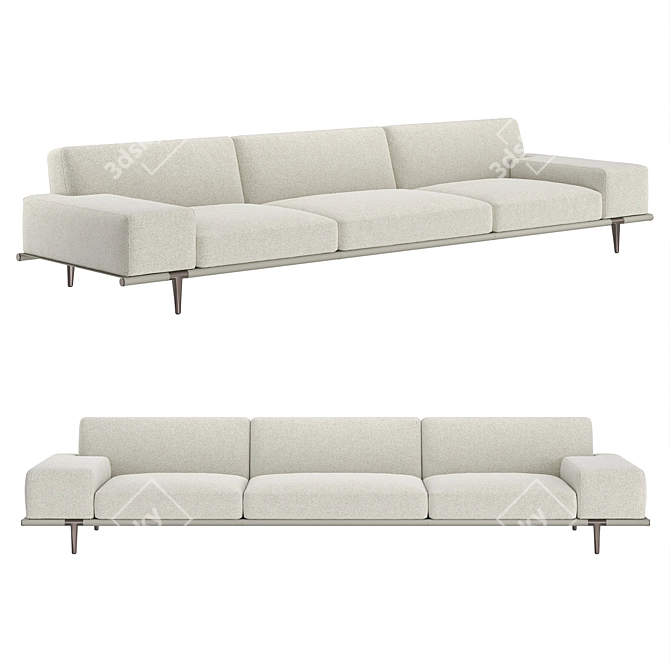 Italian Luxury Sofa: Poltrona Frau 2021 3D model image 1