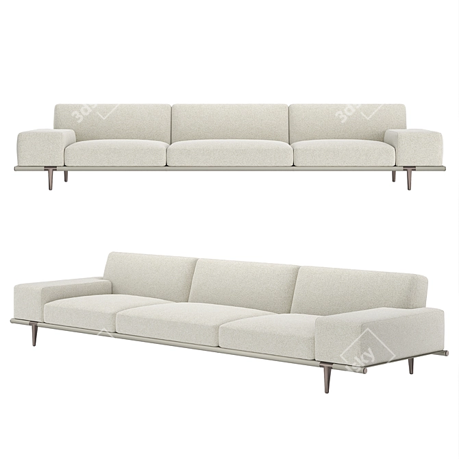 Italian Luxury Sofa: Poltrona Frau 2021 3D model image 2