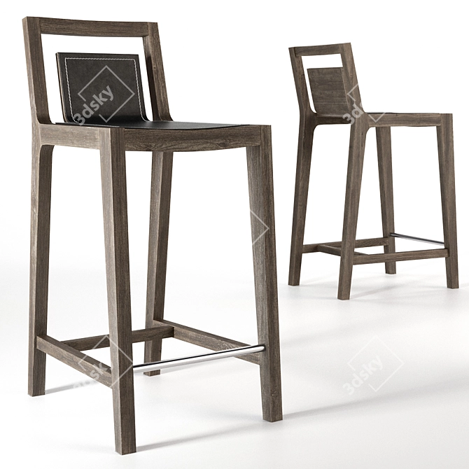 Forma Stools Set with Textures 3D model image 3