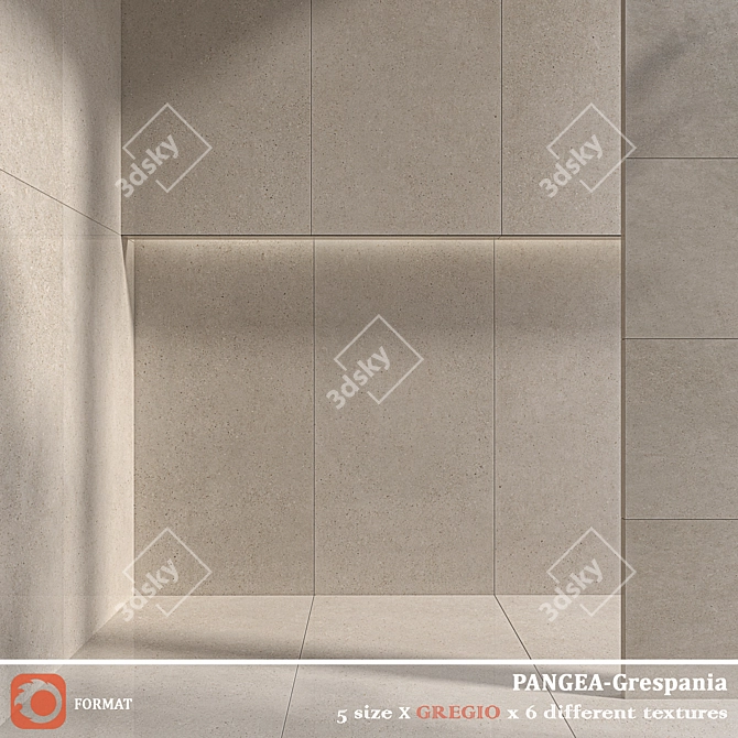 Grespania Pangea Greige Ceramic Tiles 3D model image 1