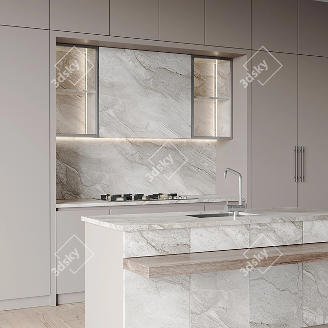 Modern Kitchen 3D Models Set 3D model image 3