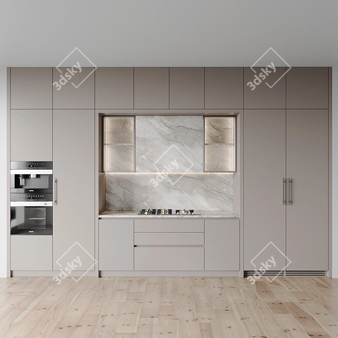 Modern Kitchen 3D Models Set 3D model image 4