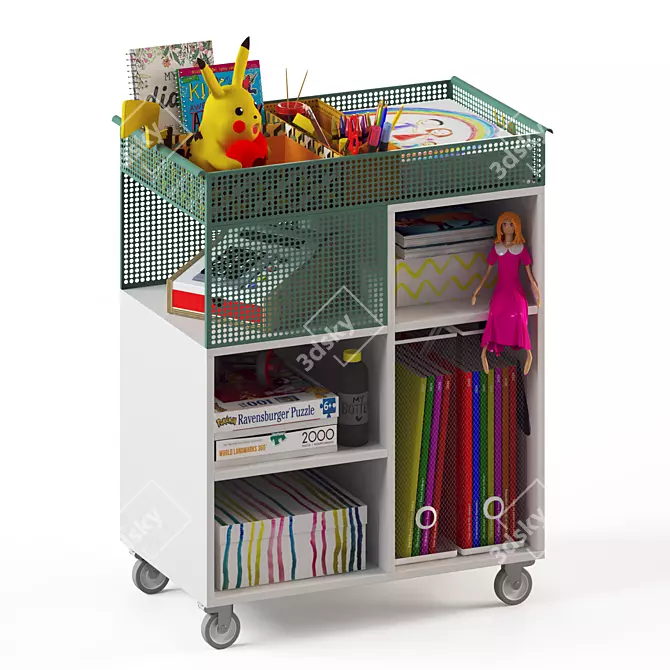 Portable Kids Utility Cart | IKEA 3D model image 3