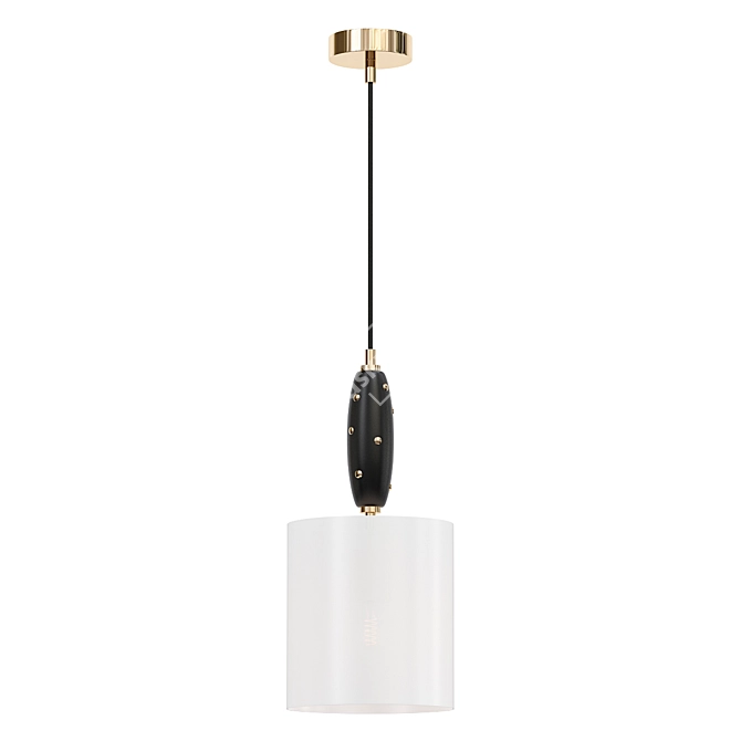 Contemporary Gold Pendant Light 3D model image 1