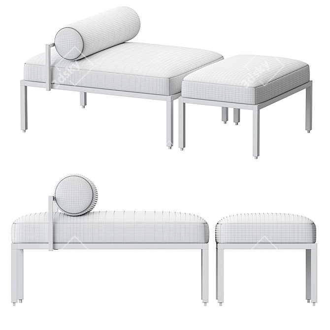 Elegant Oly Gallotti Radice Bench 3D model image 3