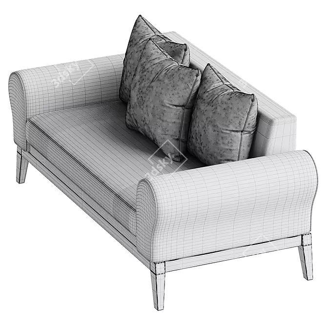 Koro Sofa Velvet Grey Model 3D model image 3