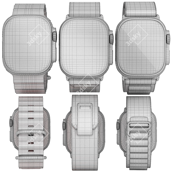 High-Quality Apple Watch Ultra 2 3D model image 6