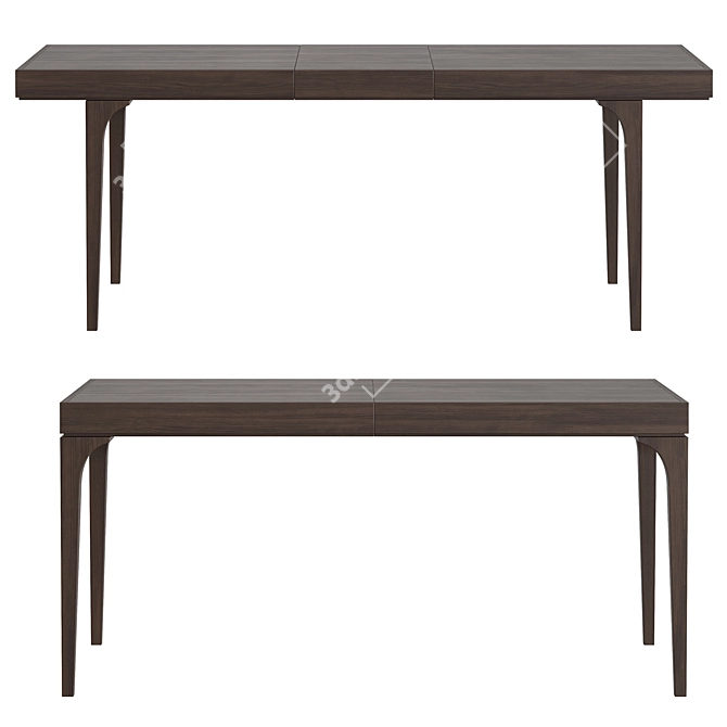 Dantone Home Extendable Bridge Dining Table 3D model image 4