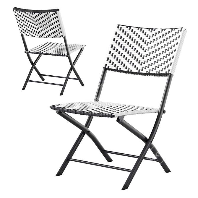 French Bistro Furniture Set 3D model image 2