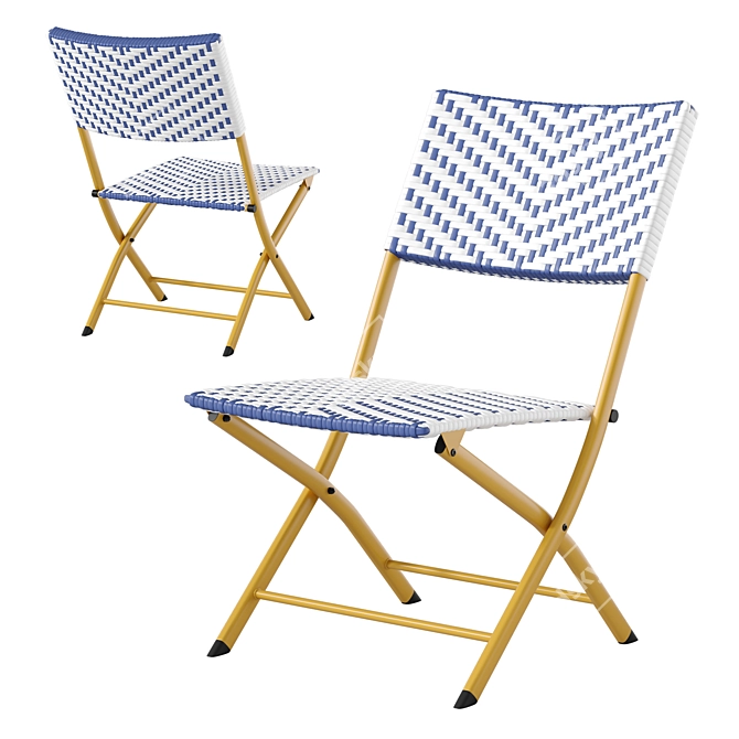 French Bistro Furniture Set 3D model image 3