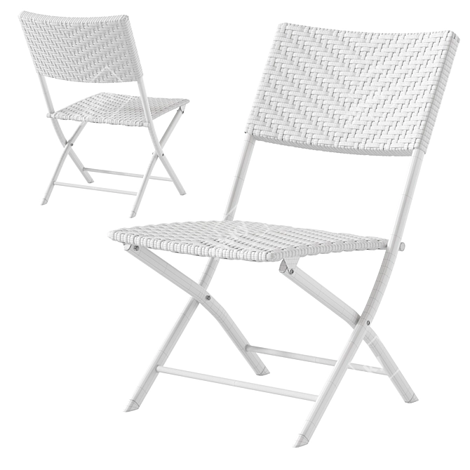 French Bistro Furniture Set 3D model image 6