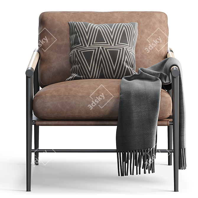 Sleek Carbon Leather Chair, 2014 3D model image 3