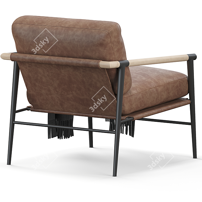 Sleek Carbon Leather Chair, 2014 3D model image 4