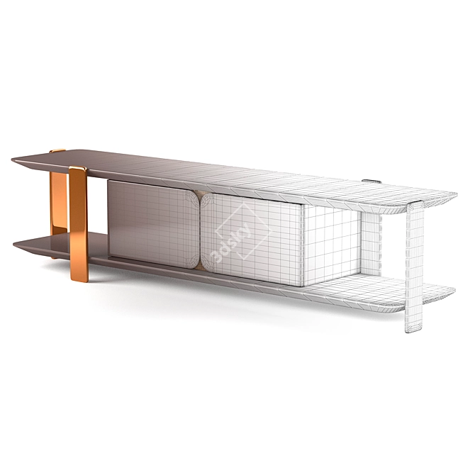 Sleek Amadeus TV Stand 3D model image 4