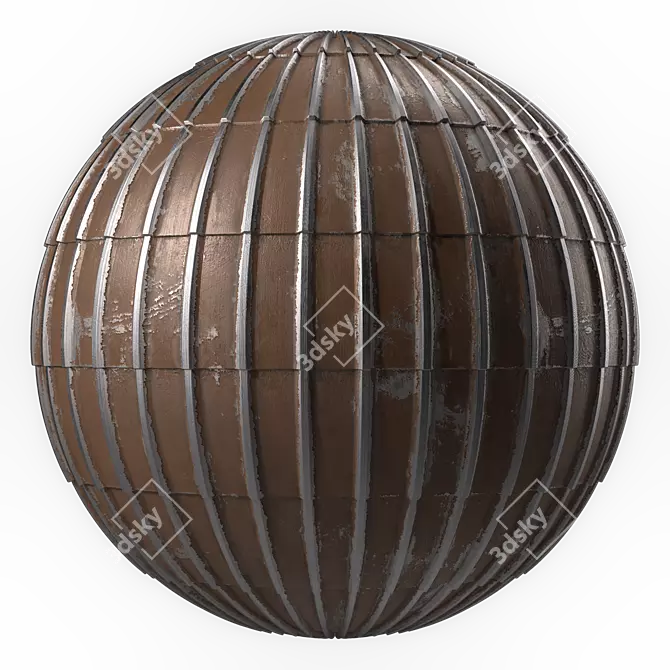 Snow Metal Roofing Materials Pack 3D model image 3