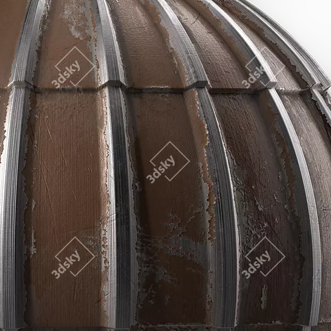 Snow Metal Roofing Materials Pack 3D model image 4