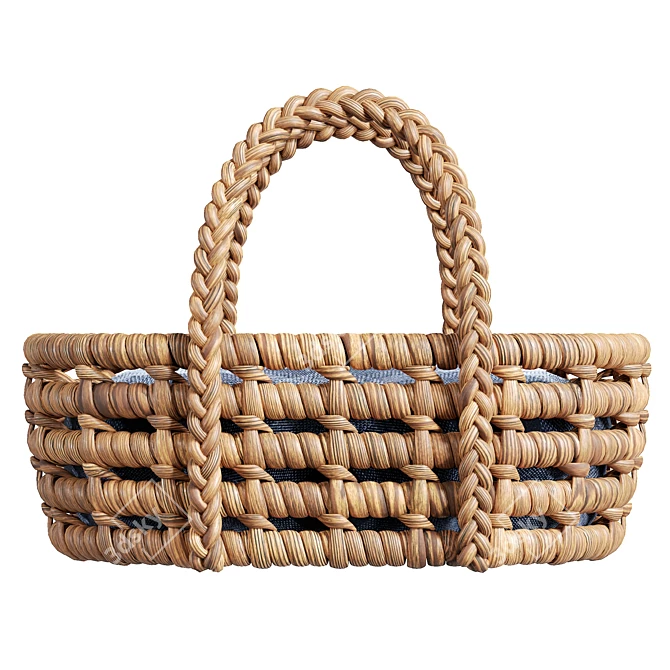 Braided Toy Basket Organizer 3D model image 2