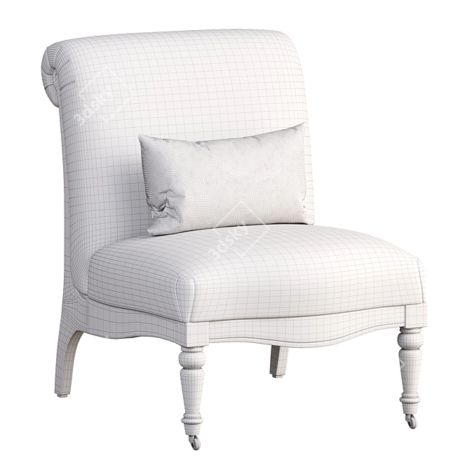 Unique 2016 Josie Accent Chair 3D model image 2