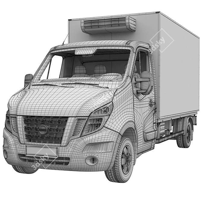 Nissan NV400 BoxTruck Commercial Chassis 3D model image 2