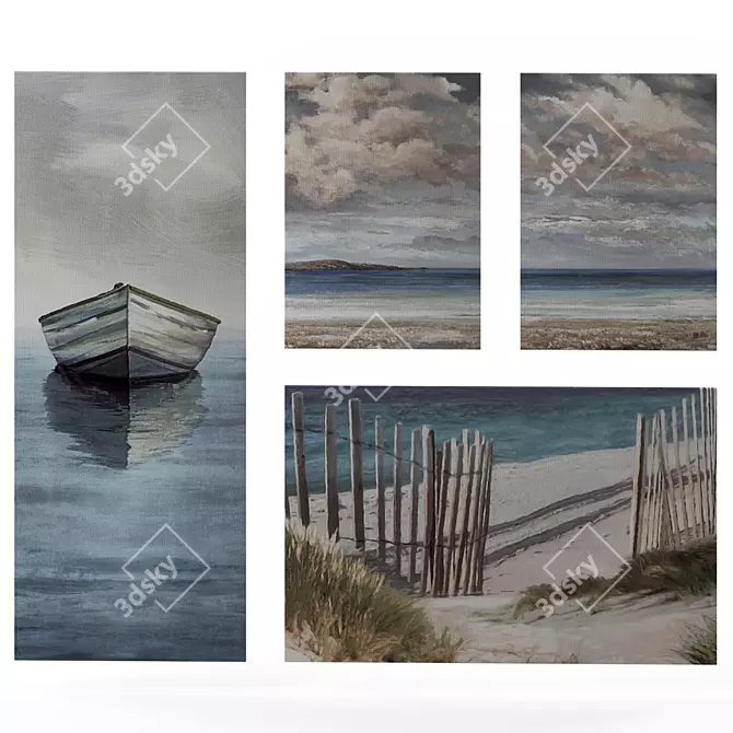 Seaside Art Collection Set | IKEA 3D model image 1