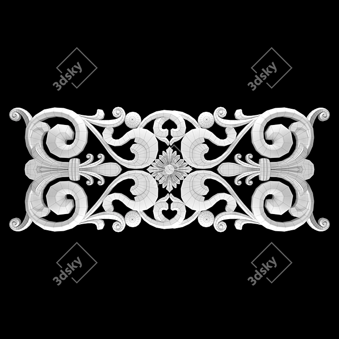 Luxury 3D Modeled Ornament Sculpture 3D model image 4