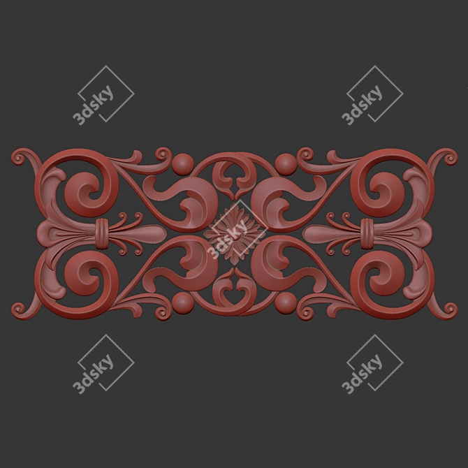 Luxury 3D Modeled Ornament Sculpture 3D model image 7