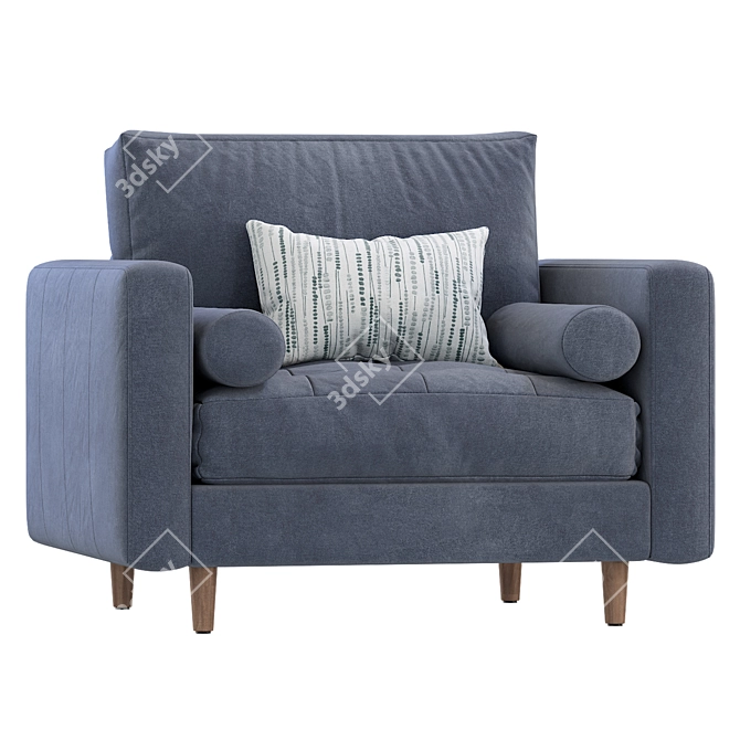 Stylish Madison Armchair for Modern Interiors 3D model image 3