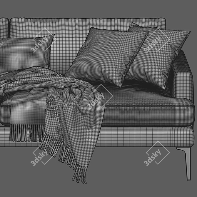 Modern Andes 2-Seat Sofa 3D model image 4