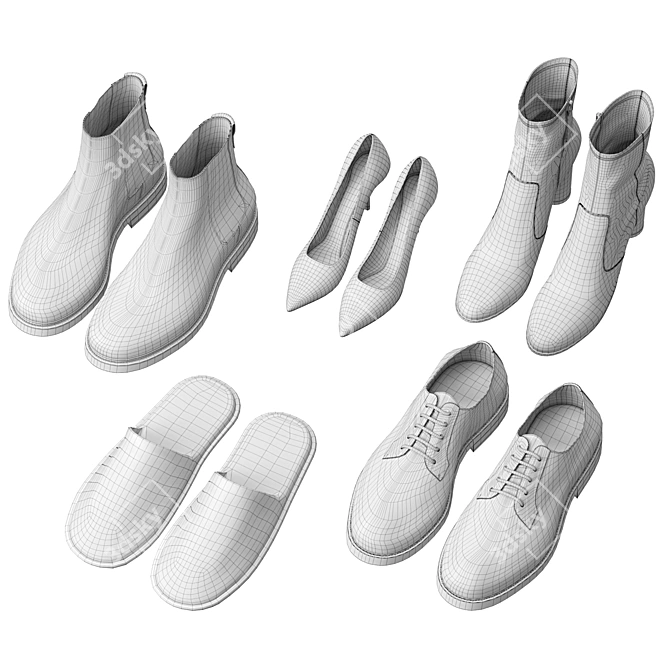 ZARA Footwear Archive Set 3D model image 7