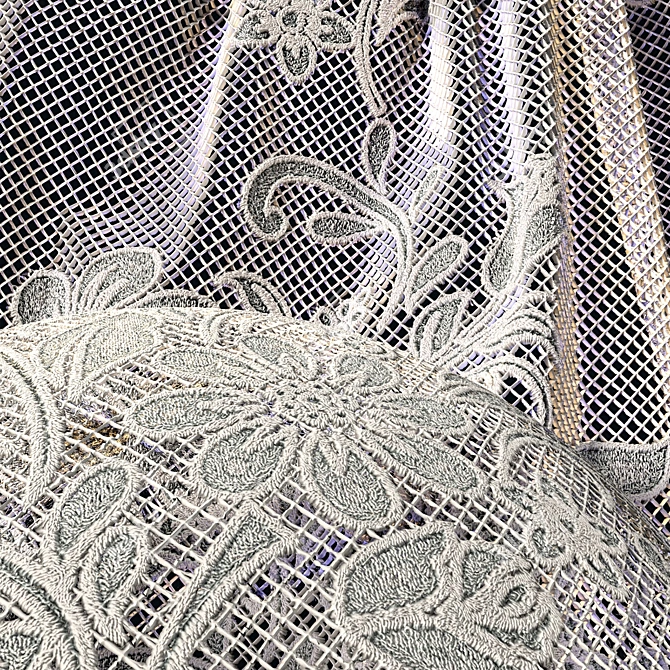 Infinite Lace Fabric Textures - Set 3D model image 4