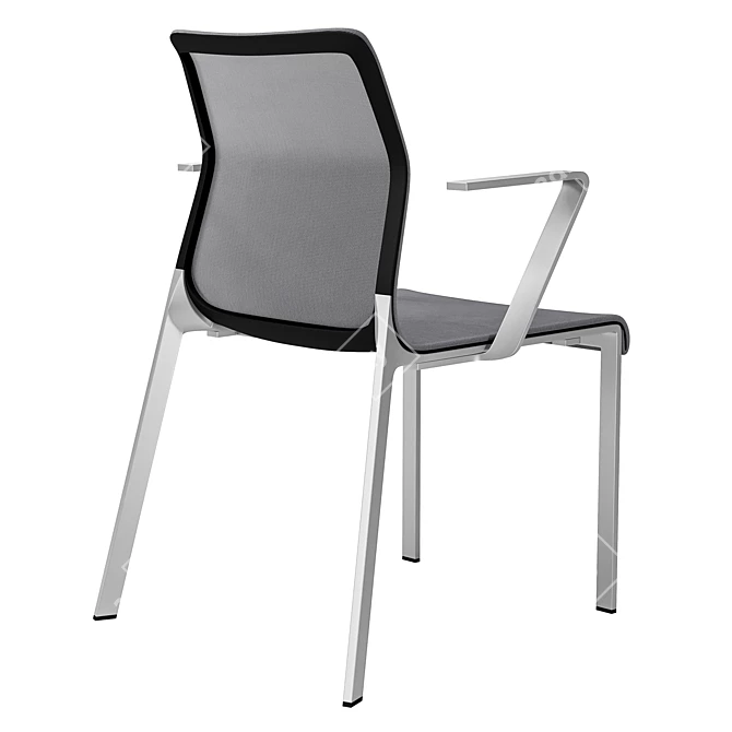 Elegant Gray Pegus Chair 3D model image 3