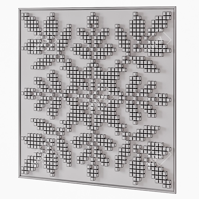 Elegant Mosaic Wall Art 1000mm 3D model image 5