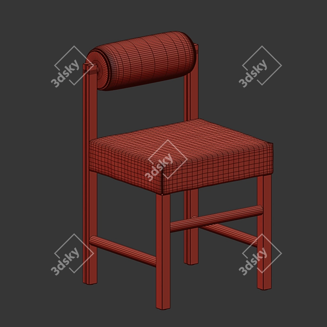 The TK Upholstered Dining Chair 3D model image 5