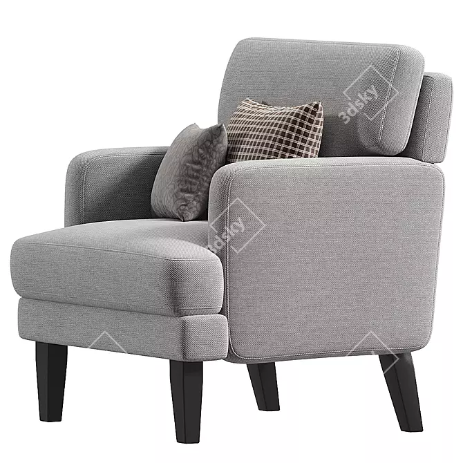  Hovik Upholstered Armchair 3Ds Max 3D model image 2