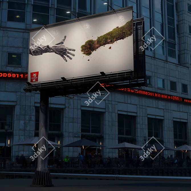 Detailed Low-Poly Billboards 3D model image 4