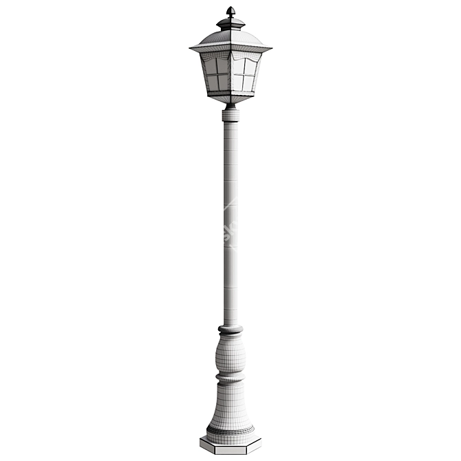 Royston Outdoor Lamp Post 3D model image 2