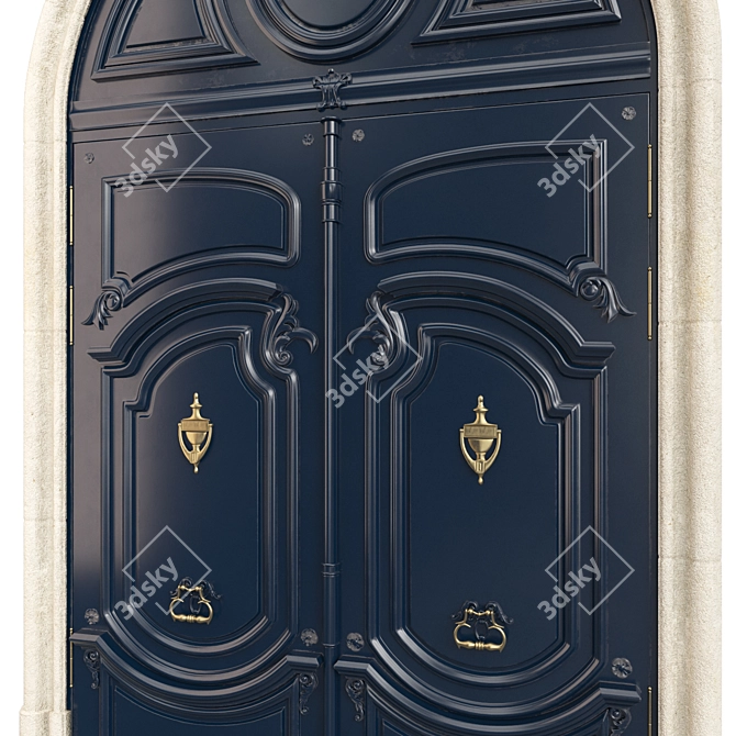 Classic Door 3D Model 1950mm 3D model image 3