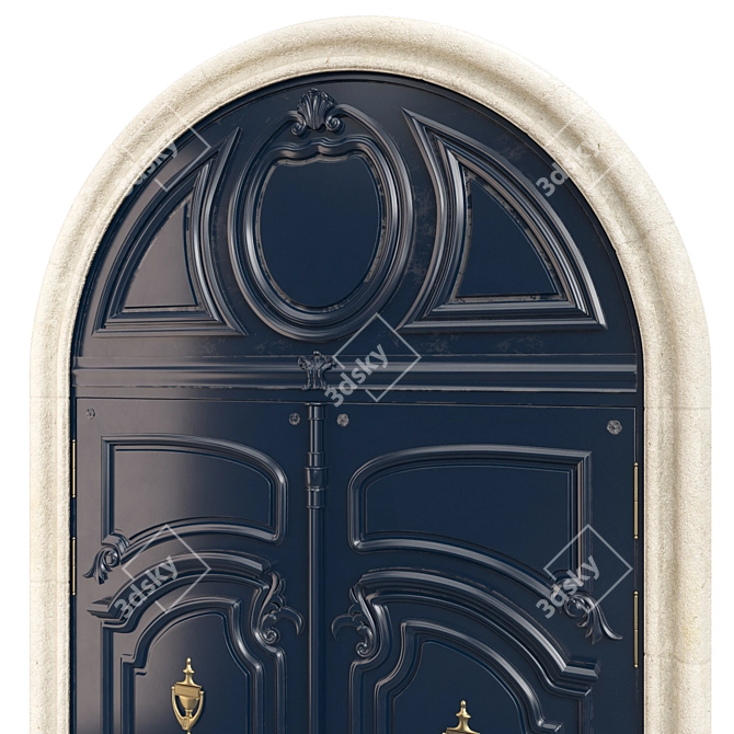 Classic Door 3D Model 1950mm 3D model image 4