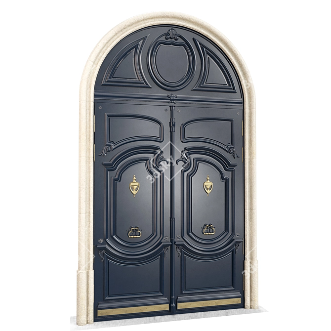 Classic Door 3D Model 1950mm 3D model image 5