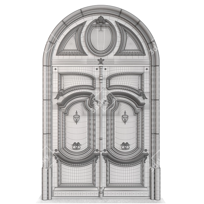 Classic Door 3D Model 1950mm 3D model image 6