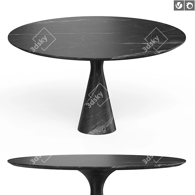 Kreoo Torre Maxi Stone Table 3D model image 1