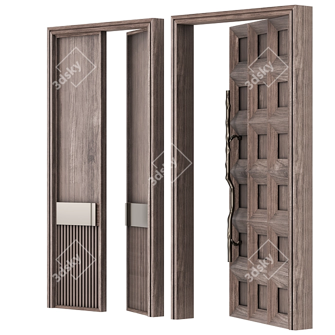 Ready-to-Use Door Collection 13 3D model image 4