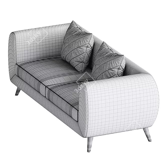 Luxy Sea Shell 3-Seater Sofa 3D model image 4