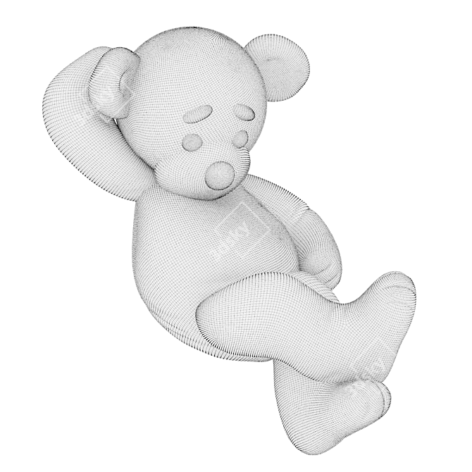 Title: Chill Bear Soft Toy 3D model image 3